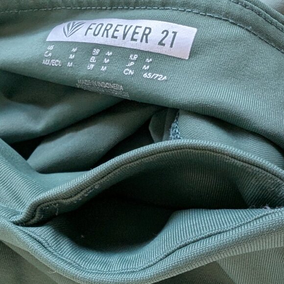 Aesthetic Green and Mint Color Block Leggings - Picture 7 of 7